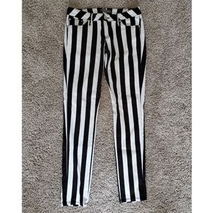 Goodtime usa black white striped skinny Jeans Med